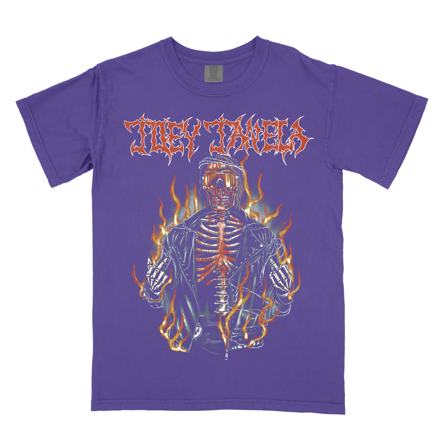 Joey Janela “ Bones” Shirt Comfort Colors Midnight Grape