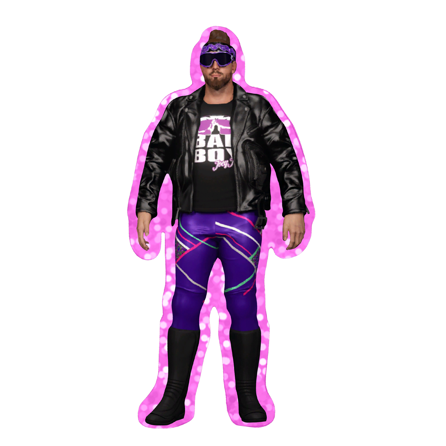 JOEY JANELA "CAW" 5” GLITTER STICKER
