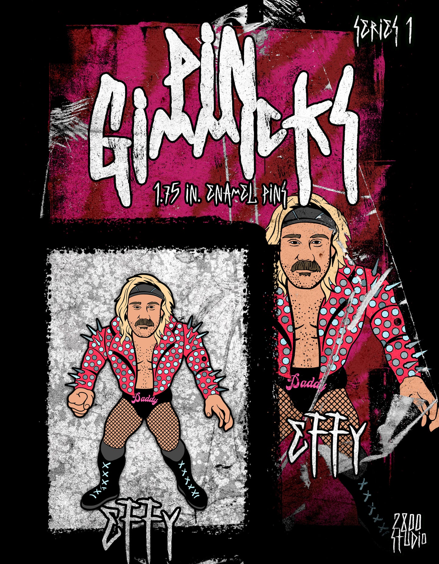 PIN GIMMICKS SERIES 1 EFFY 1.75" ENAMEL PIN