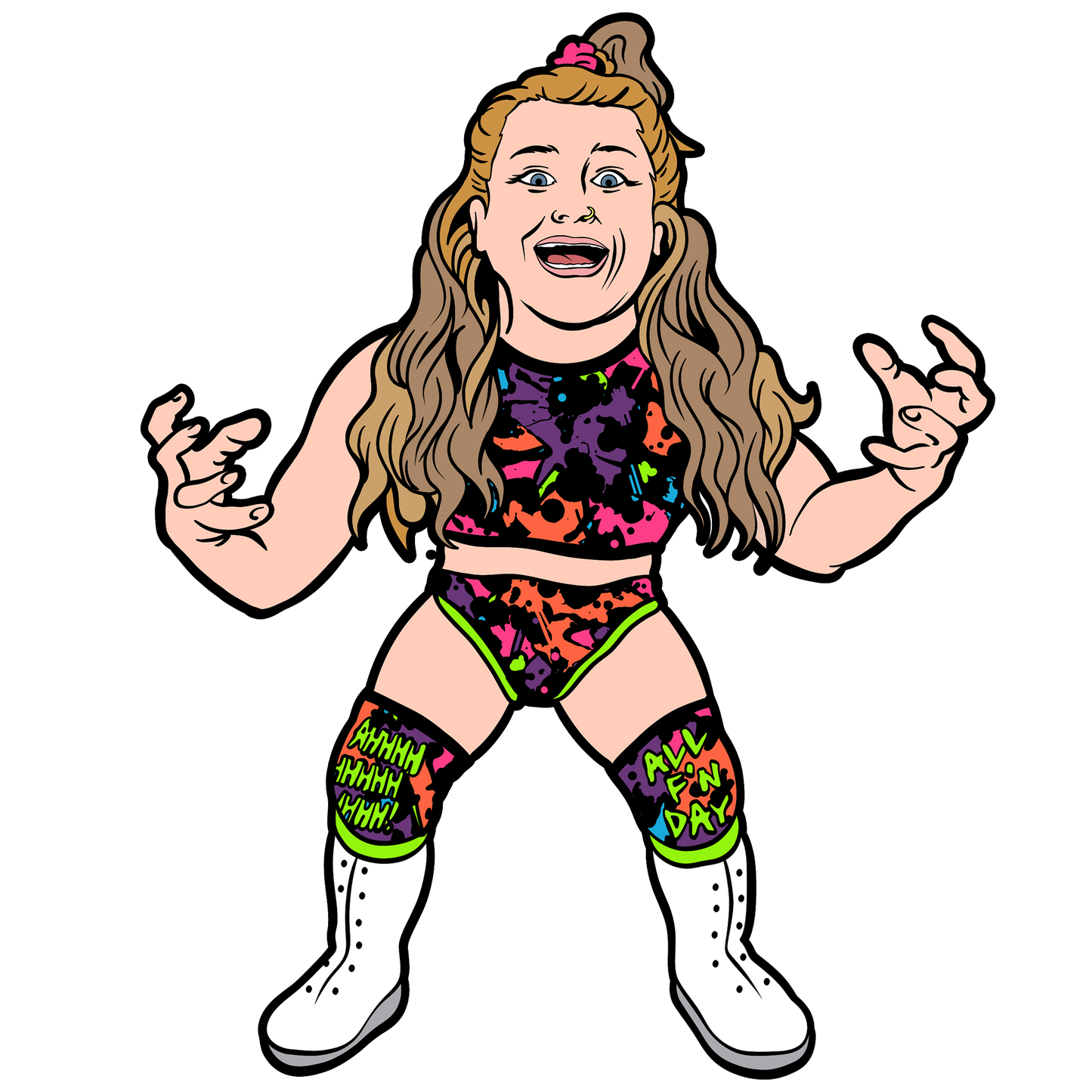 PIN GIMMICKS SERIES 2 "LMK" LITTLE MEAN KATHLEEN 1.75" ENAMEL PIN