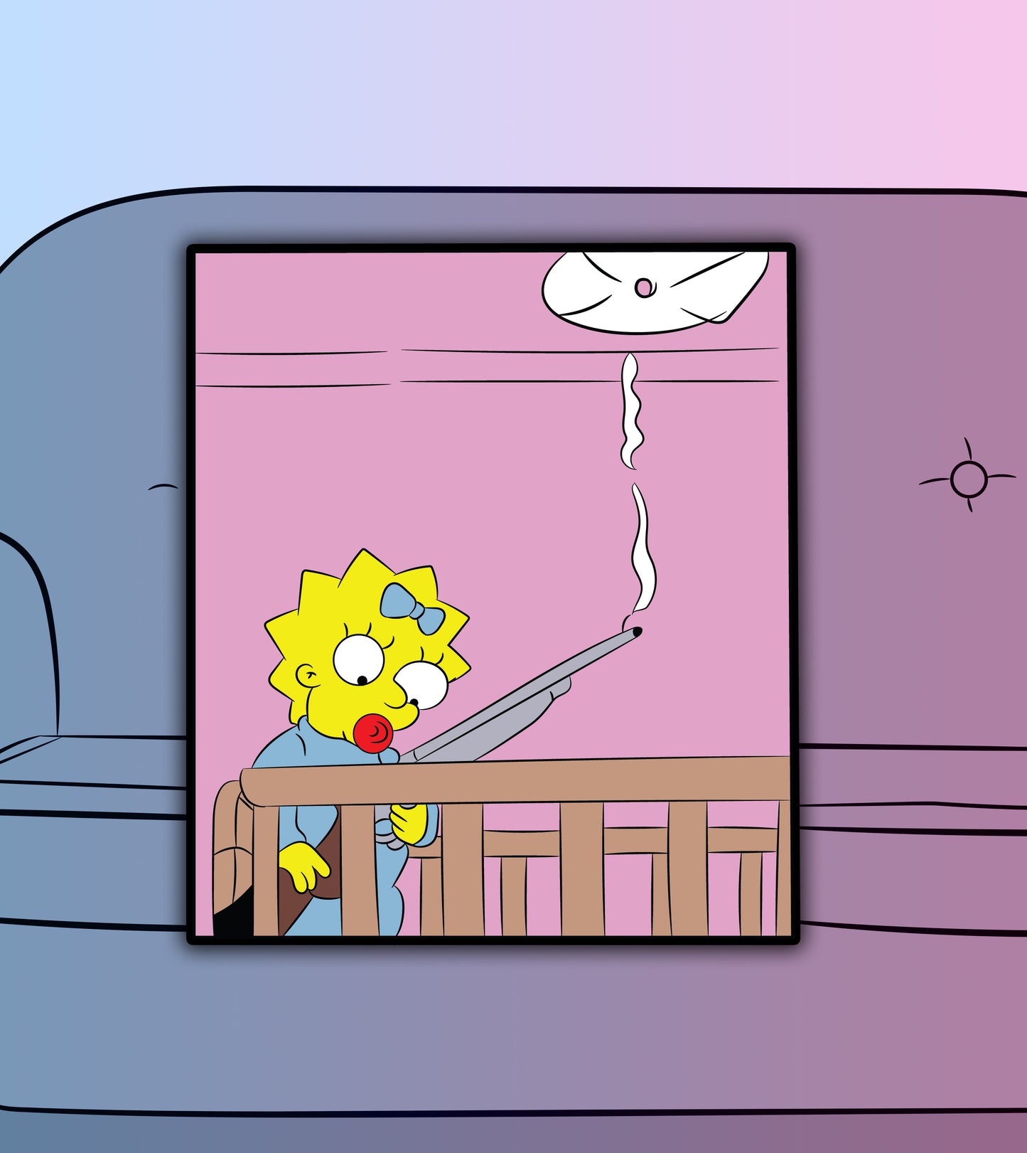 Baby With A Shotgun 1.5" ENAMEL PIN