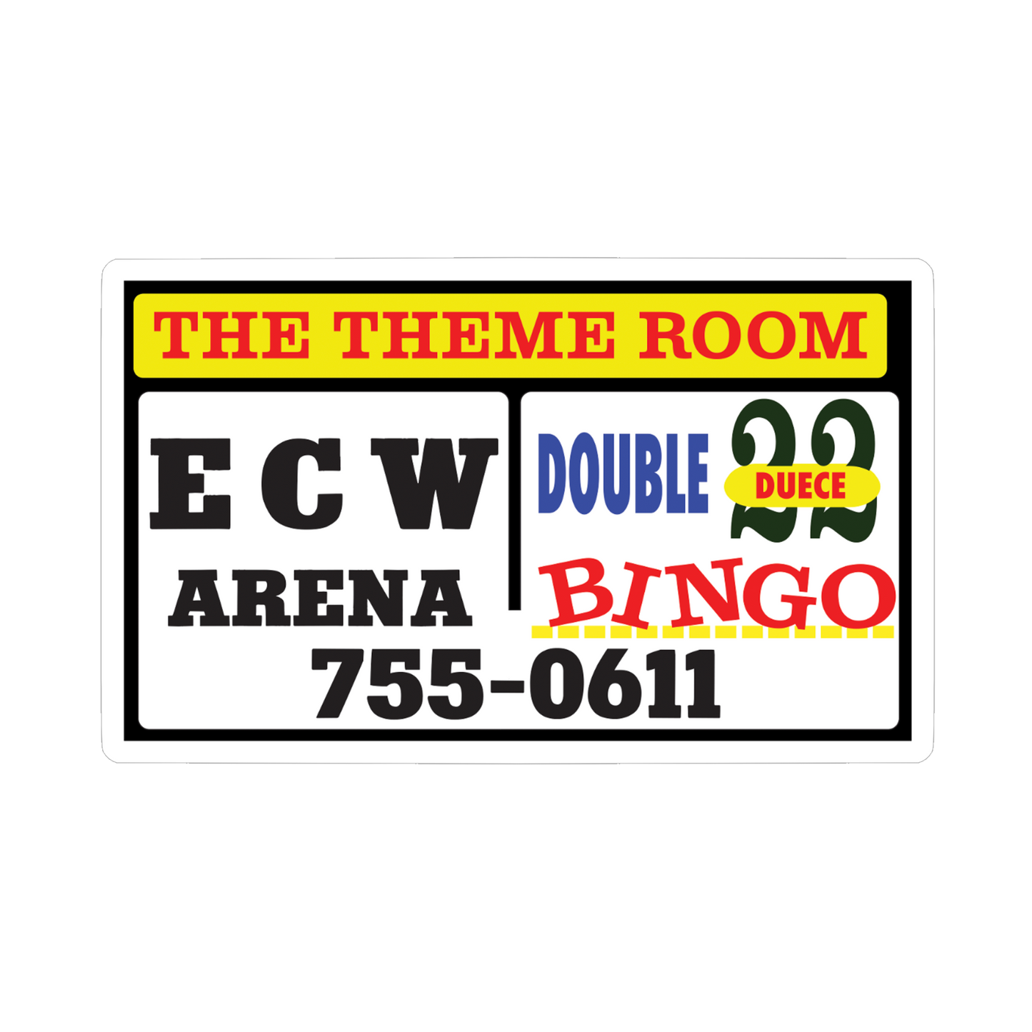 The Arena Sign 4" sticker
