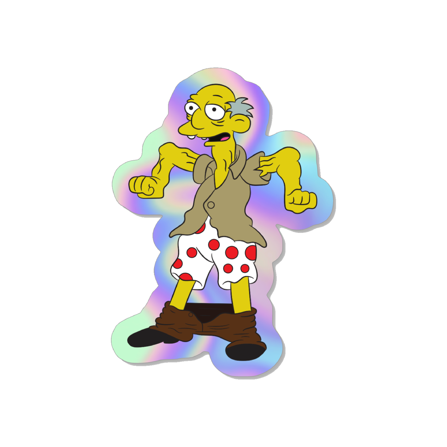 Old gray mare holographic sticker