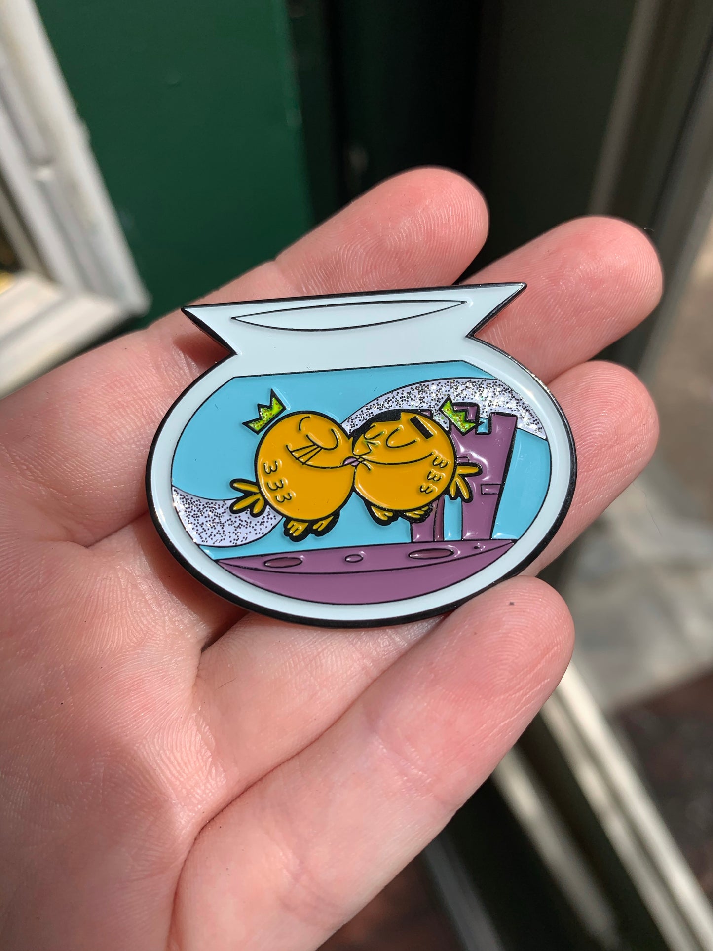 Fishbowl Fairies 1.75" enamel pin