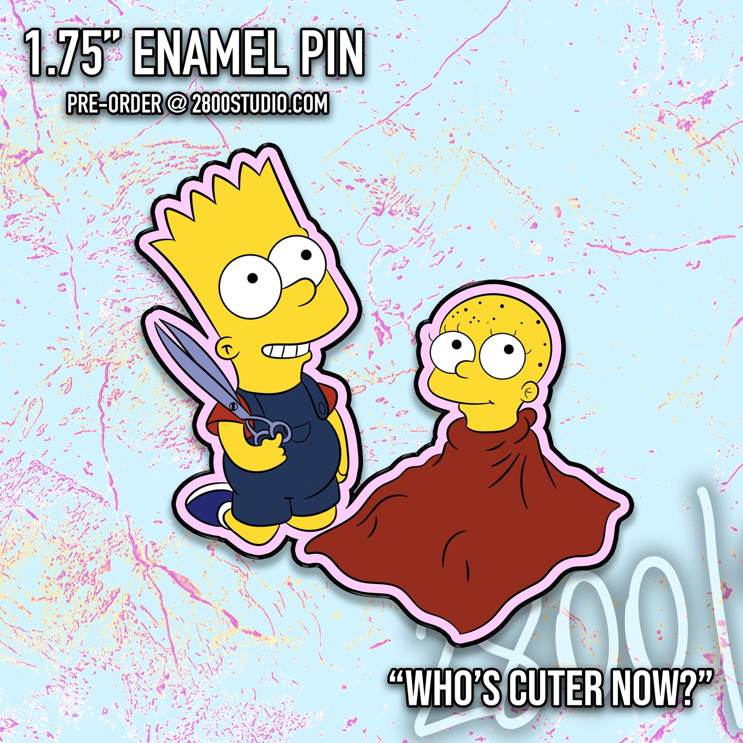 Who's cuter now 1.75" Enamel Pin