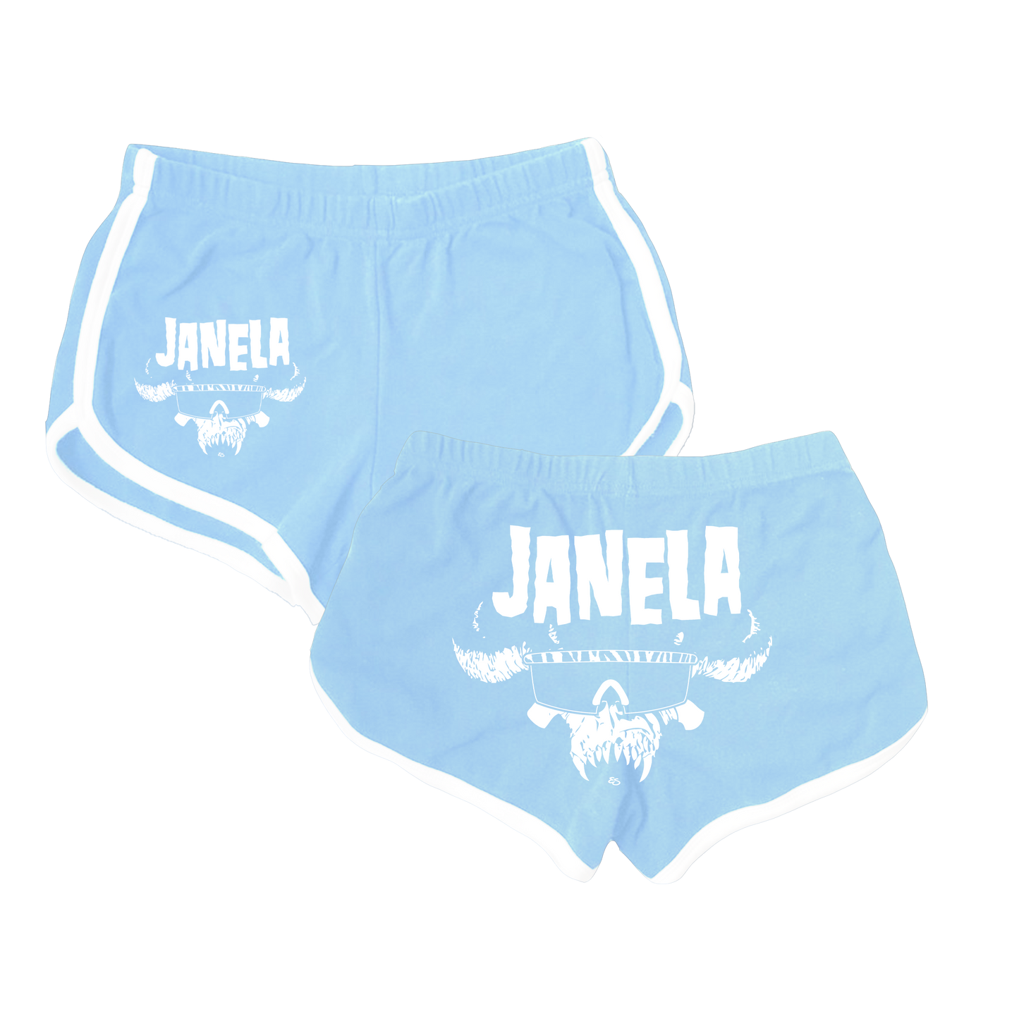 Danzig Rip Shorts Baby Blue/White