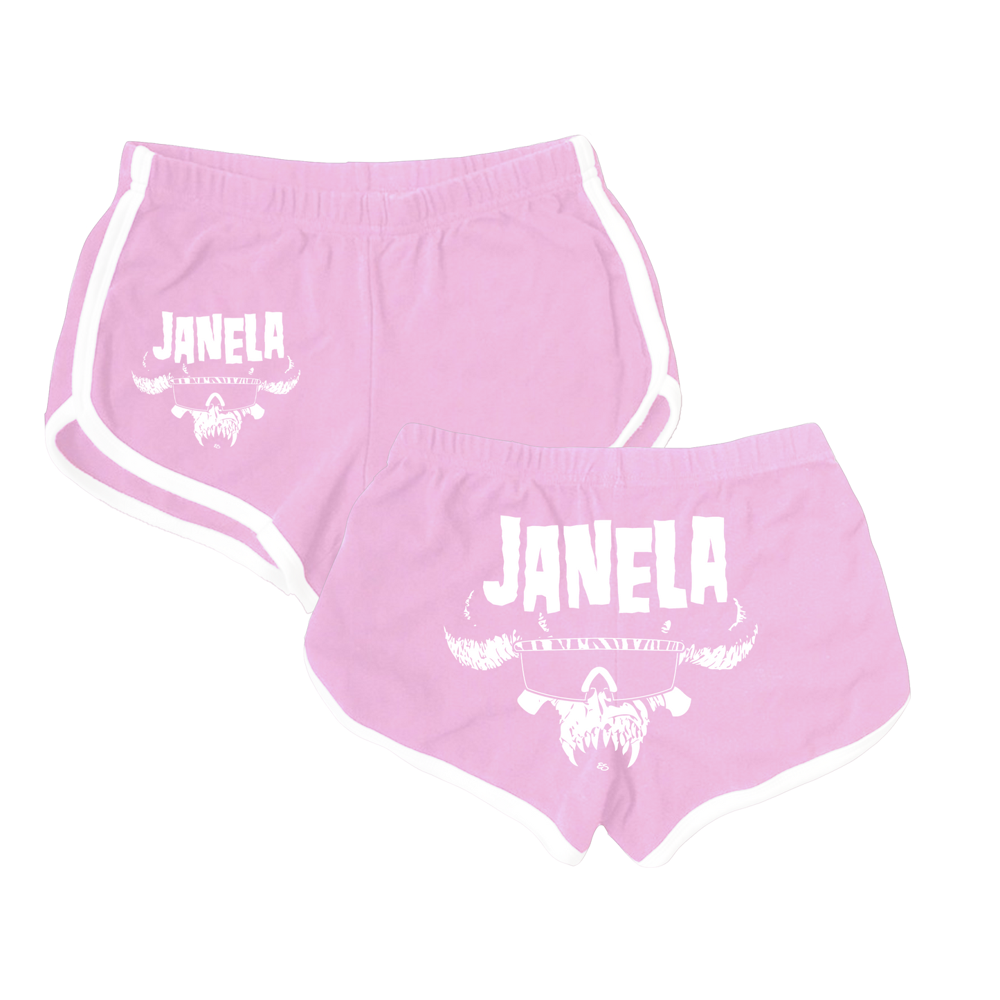 Danzig Rip Shorts Baby Pink/ White