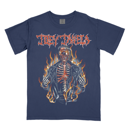 Joey Janela “ Bones” Shirt Comfort Colors Midnight Blue