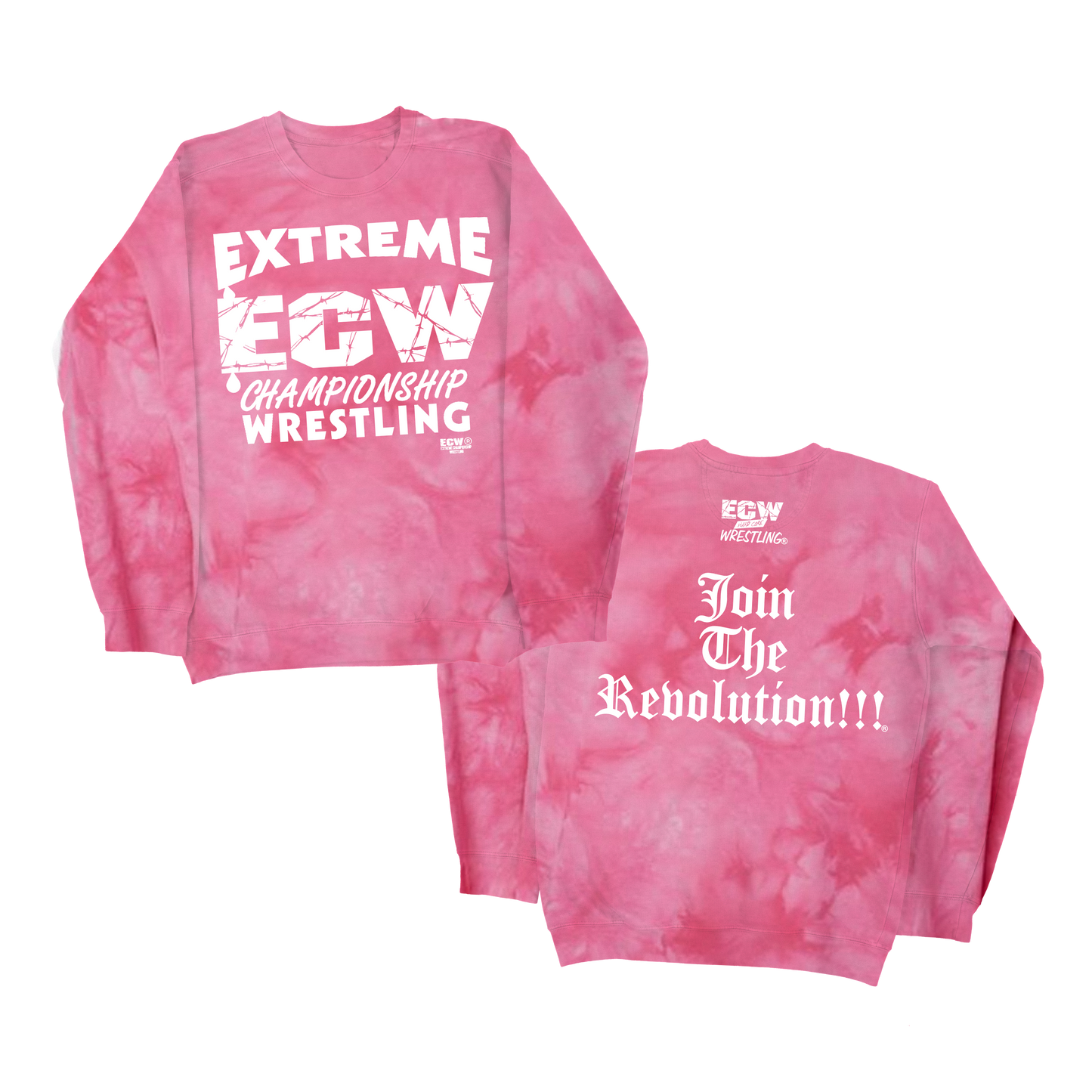 EXTREME Crew Neck Sweater Pink Tie Dye *Pre-Order*