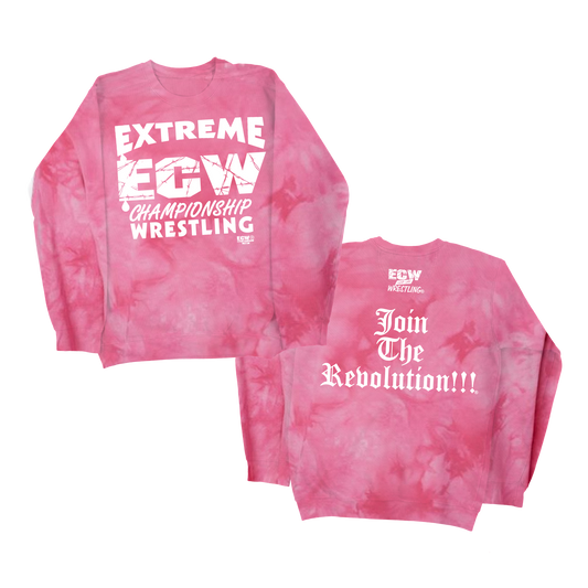 EXTREME Crew Neck Sweater Pink Tie Dye *Pre-Order*