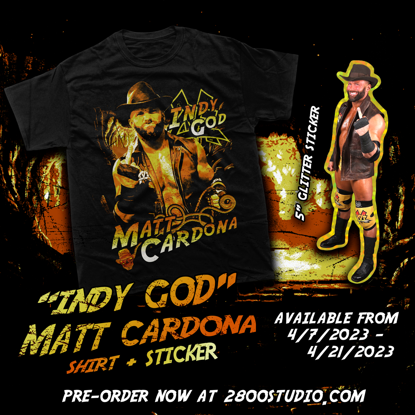 Matt Cardona "Indy God" T-Shirt *PRE-ORDER*